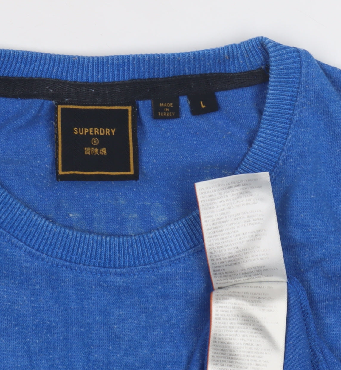 Superdry Men's Blue Graphic Print T-Shirt, L, Crew Neck