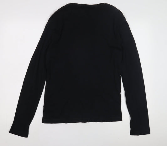 Hilfiger Denim Men's Black Long Sleeve T-Shirt L