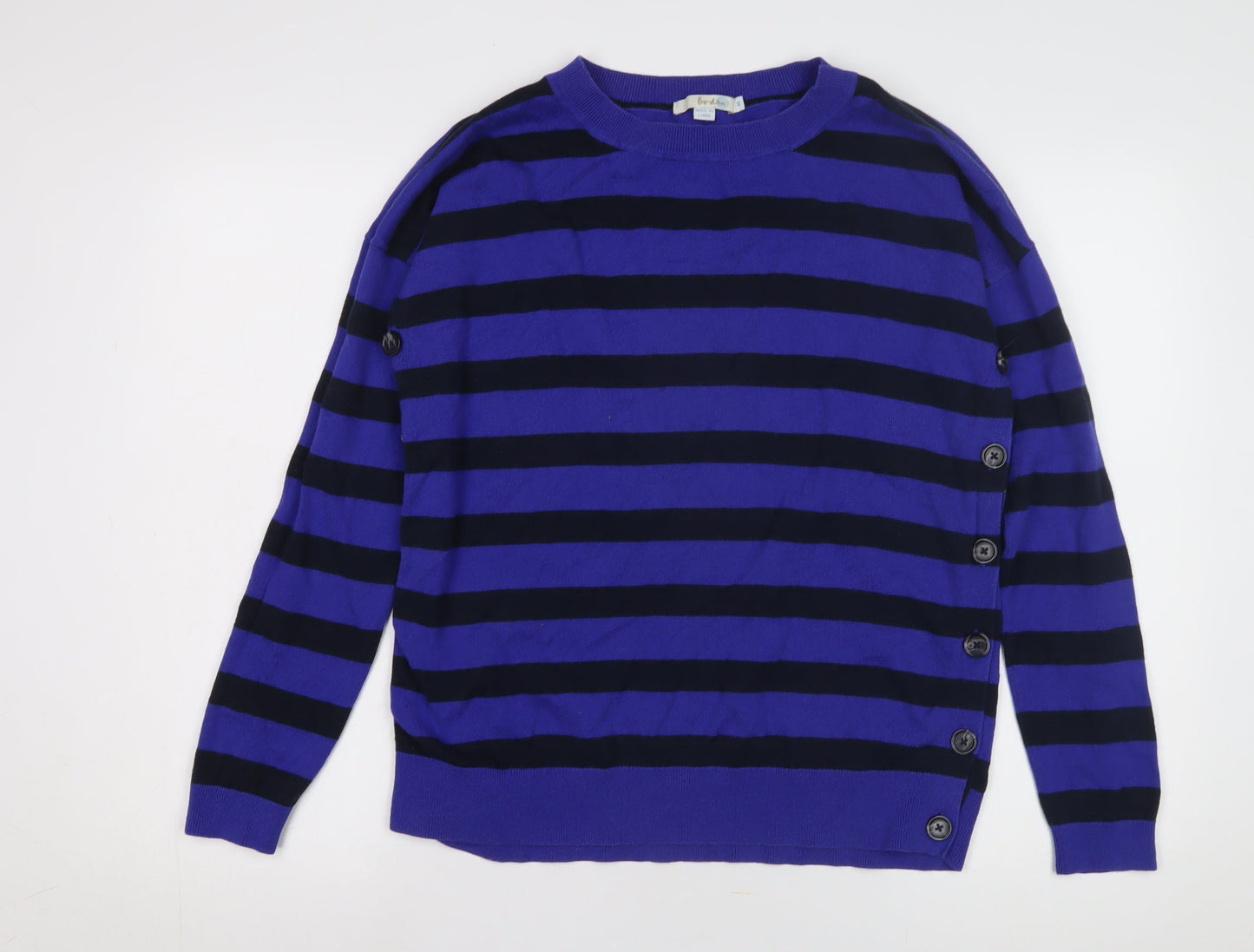 Boden Women's Blue Striped Pullover Jumper M