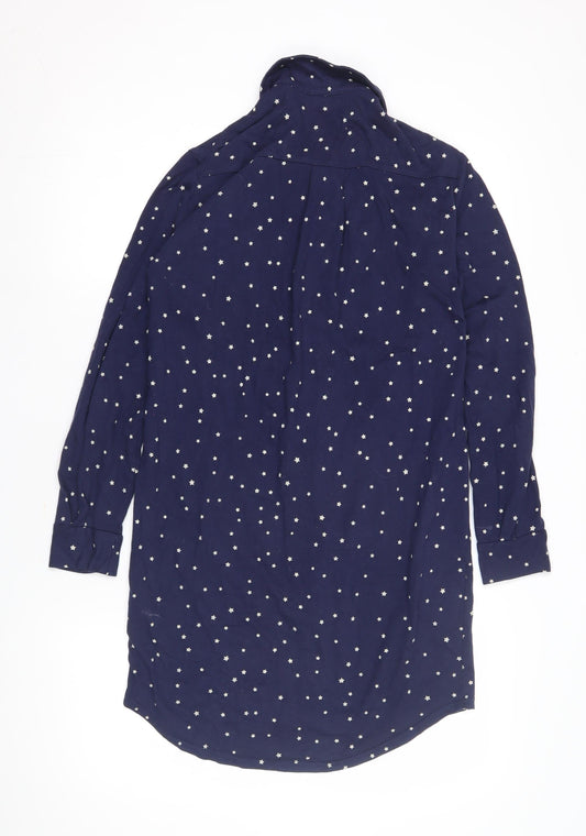 People Tree Women's Blue Star Nightshirt, Size 12