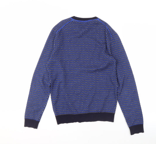 Ted Baker Men's Blue Geometric Pullover Jumper S