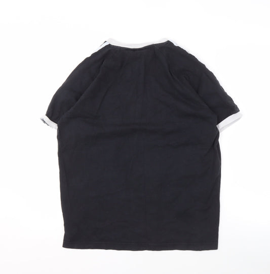 Adidas Men's Black Crew Neck T-Shirt, Size L