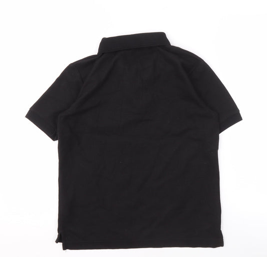 Slazenger Boys Black Polo, Size 146, Short Sleeve, Logo Accent