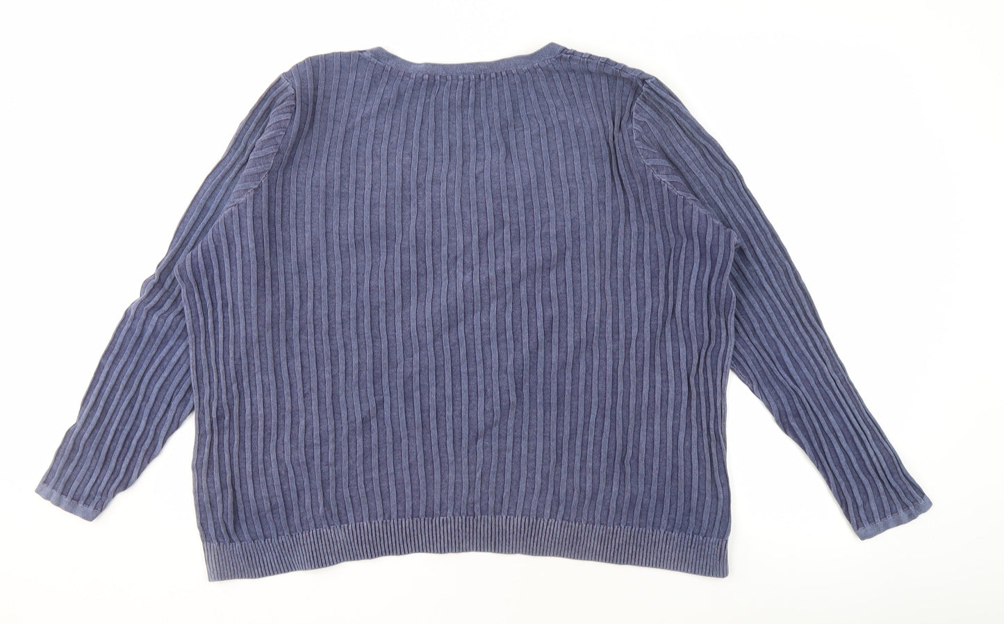 Fat Face Women's Blue Henley Jumper, Size L