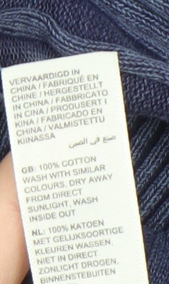 Fat Face Women's Blue Henley Jumper, Size L