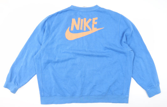 Nike Men's Blue 2XL Graphic Print Sweatshirt