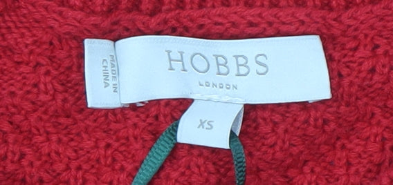 Hobbs Women’s Red Crew Neck Pullover Jumper XS