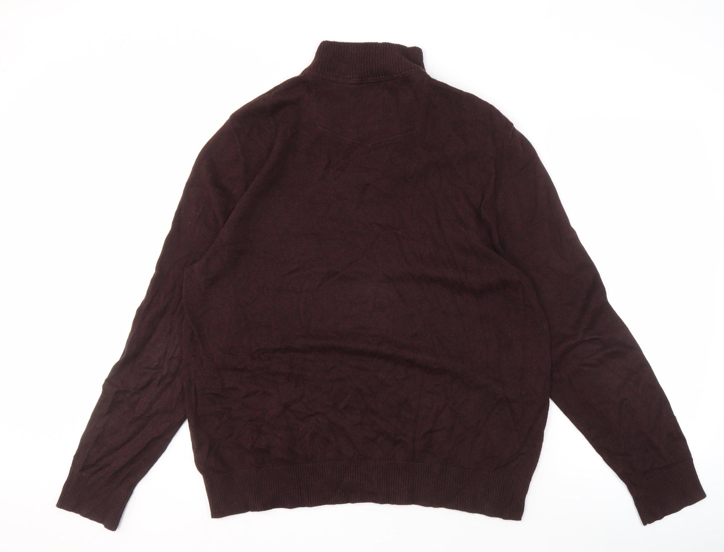 Fat Face Men's Brown XL Pullover Jumper with Zip