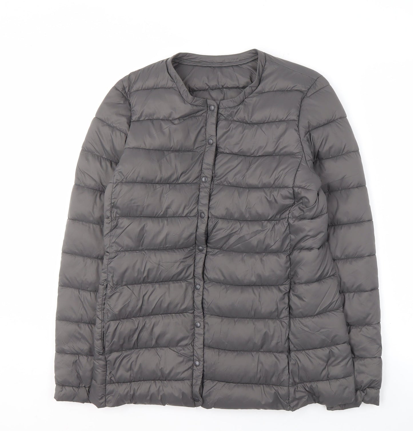 Seasalt Women's Grey Puffer Jacket Size 8 - Lightweight and Warm