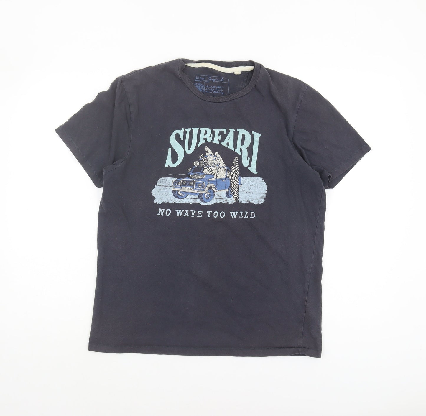 FatFace Men's Black Graphic Print T-Shirt Size S