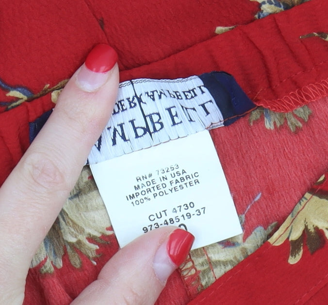 Alexander Campbell Women's Red Floral A-Line Skirt