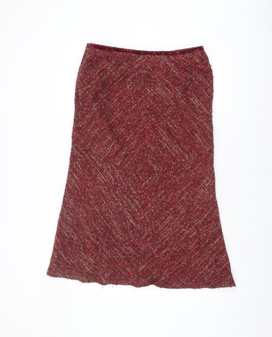 Marks and Spencer Women's Red Long Skirt Size 12