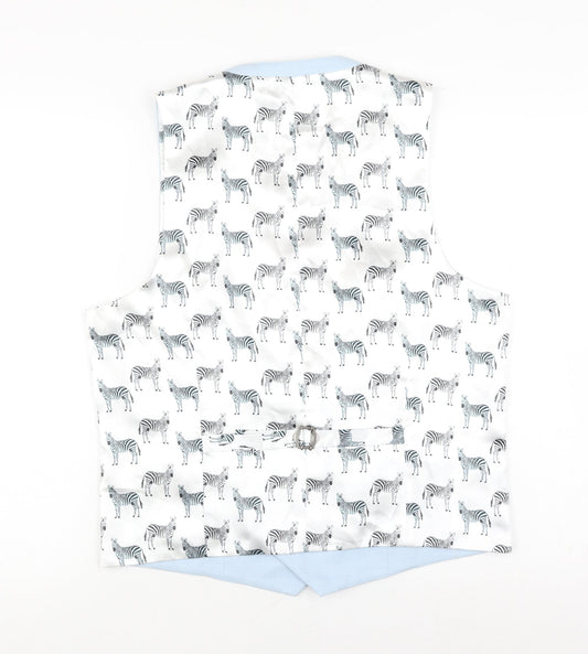 Moss London Men's Blue Slim Fit Waistcoat 40R