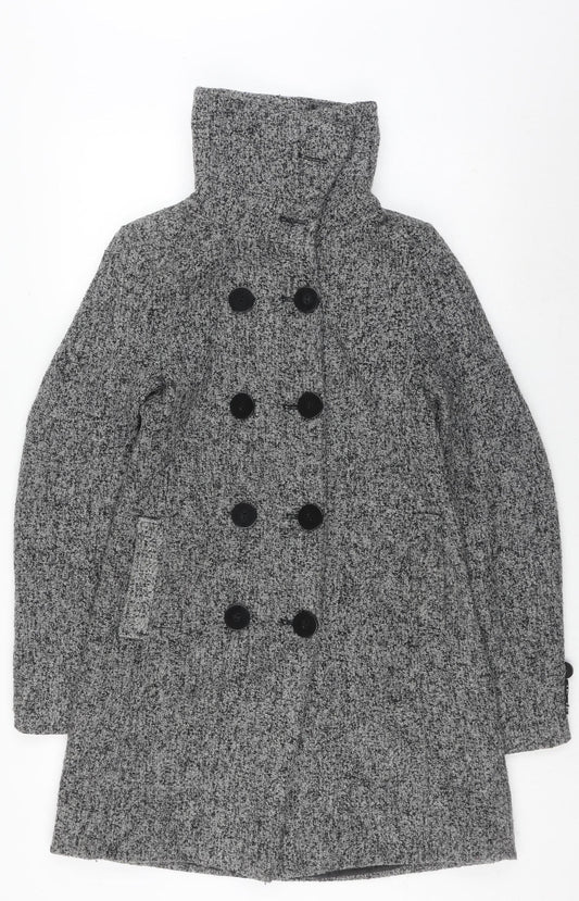 Lee Cooper Women's Grey Wool Pea Coat, Size 12