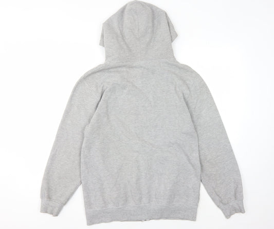 Hurley Men's Grey Full Zip Hoodie, Logo, Size Regular