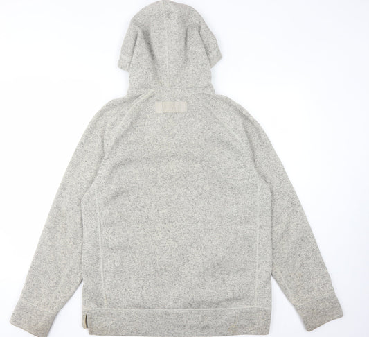 FatFace Men's Grey Henley Button Hoodie M