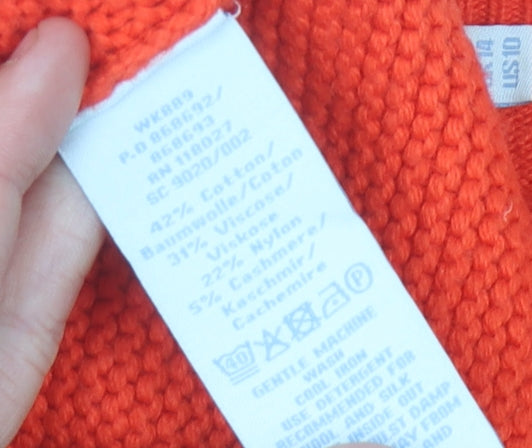 Boden Women's Orange Crew Neck Pullover Jumper Size 14
