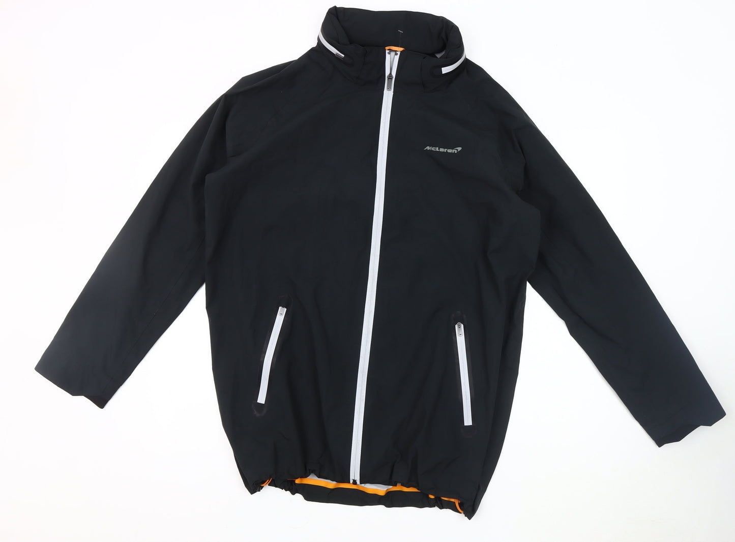 McLaren Men's Black XL Windbreaker Jacket with Logo