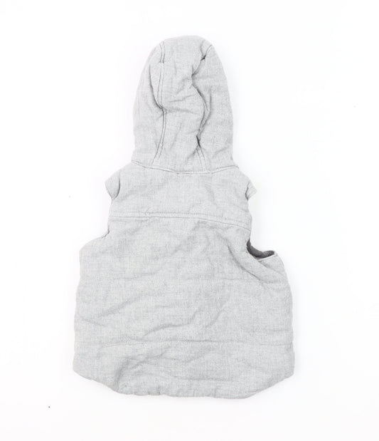 Baby Gap Grey Duffle Coat Unisex 12-18 Months with Hood