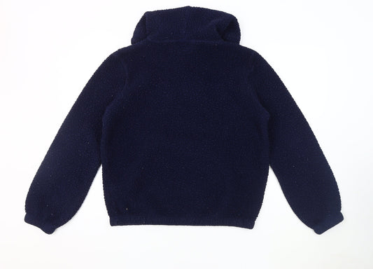 Fila Men's Blue Hoodie L - Fleece Pullover with Logo Accents