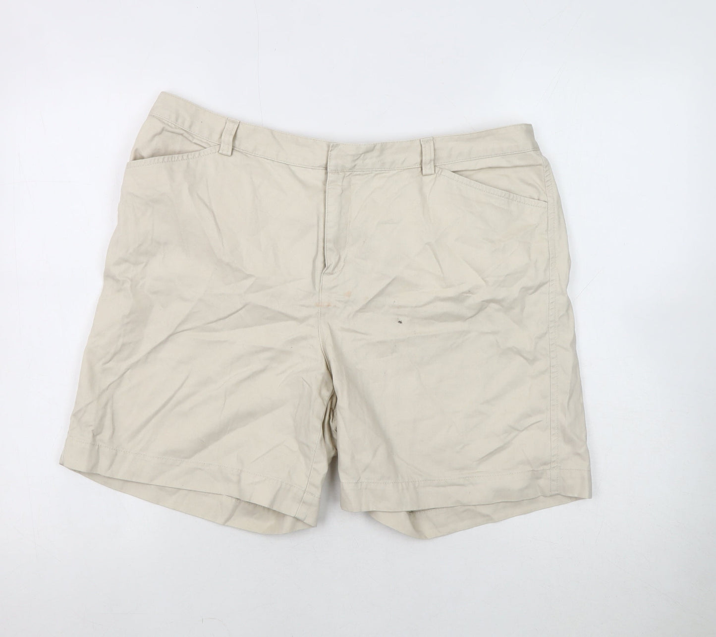 Eddie Bauer Women's Beige Chino Shorts Size 14