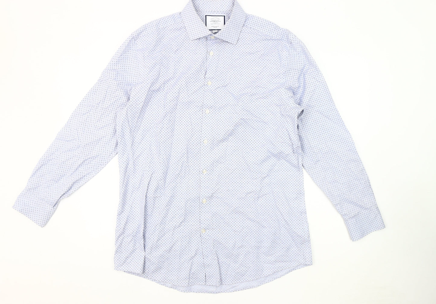 Charles Tyrwhitt Men's Blue Extra-Slim Fit Dress Shirt