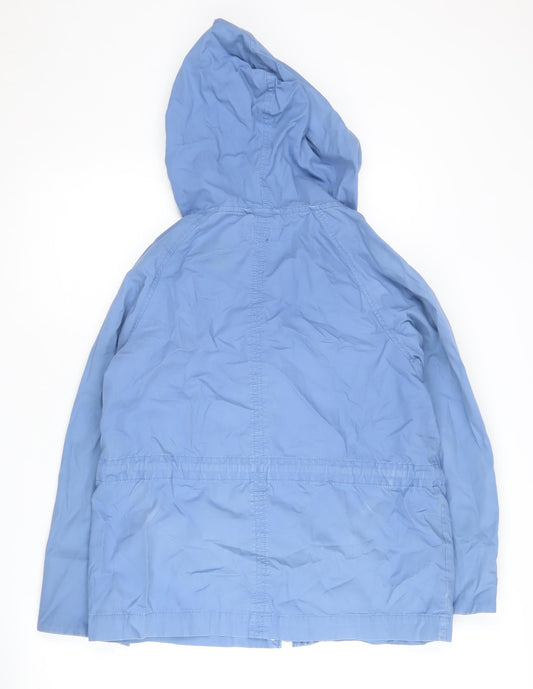Next Women's Blue Hooded Jacket Size 12 Casual Mid-Length