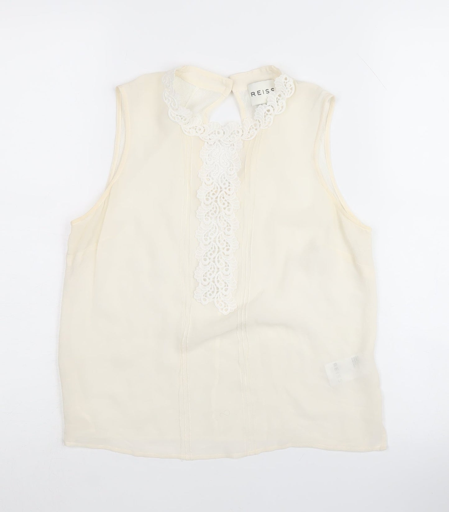 Reiss Women's Ivory Silk Blouse Size 8 Lined