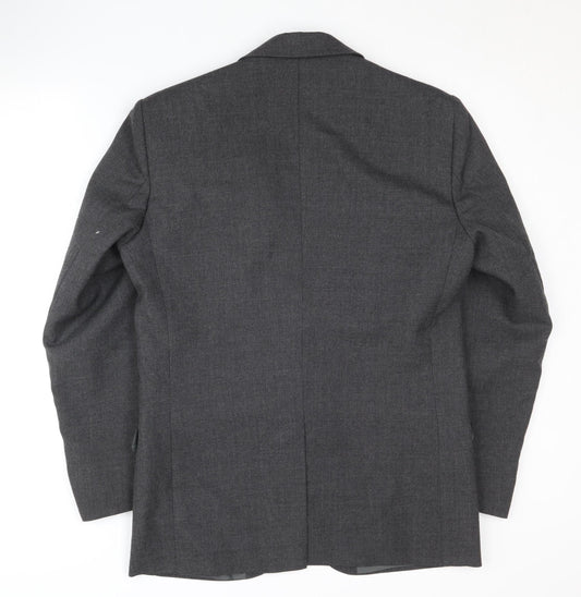 Saxon Hawk Men's Grey Blazer, 38R Classic Style