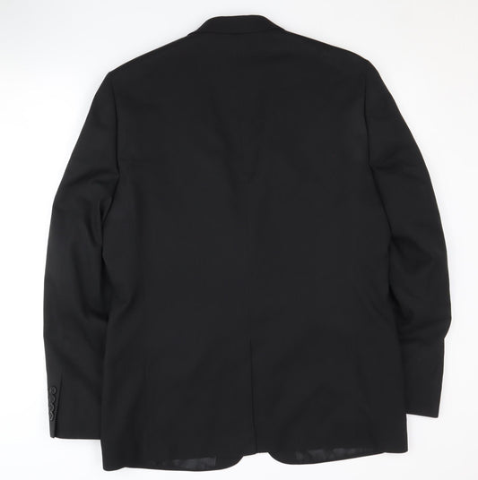 Jacamo Men's Black Polyester Blazer 42L Formal