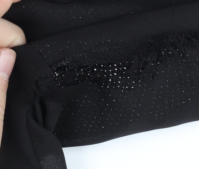 Anna Rose Women's Black Sequin Blouse XL