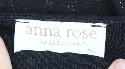 Anna Rose Women's Black Sequin Blouse XL