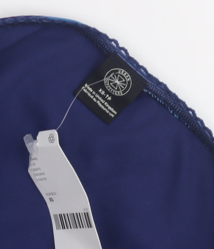 Urban Outfitters Women's Blue Geometric XS Short Skirt