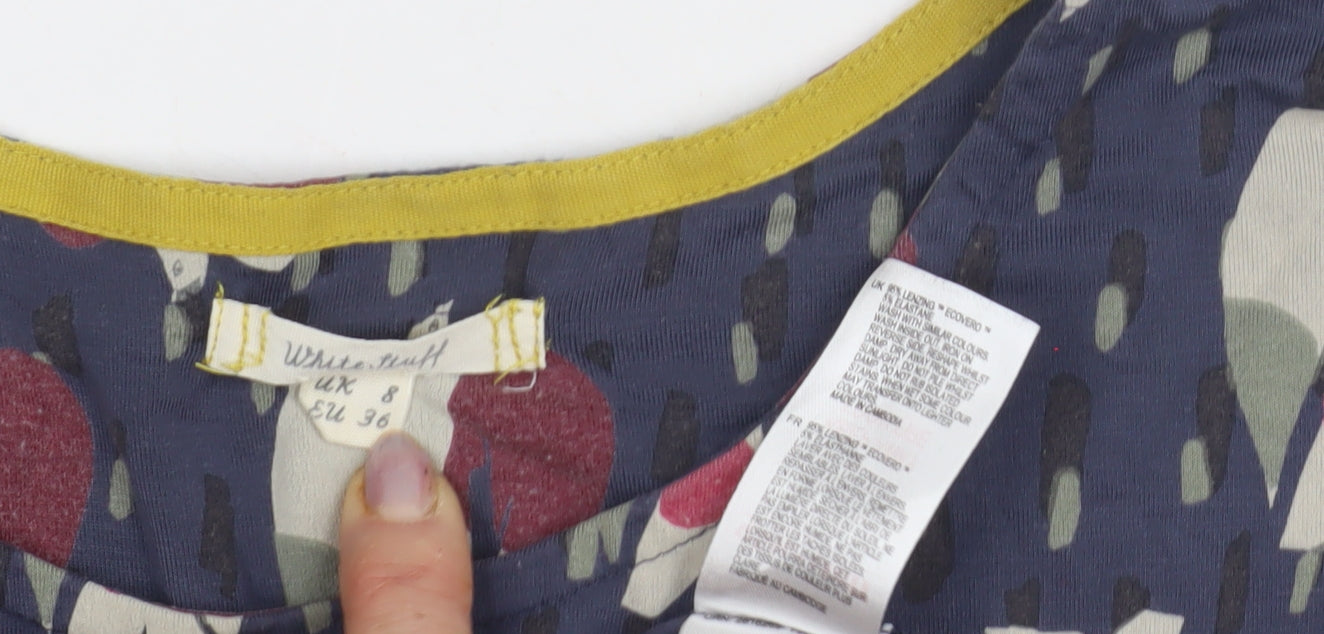 White Stuff Women's Multicoloured Floral Shift Dress - Size 8