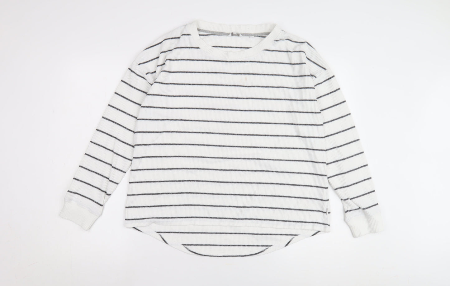 Fat Face Women’s White Striped Long Sleeve T-Shirt