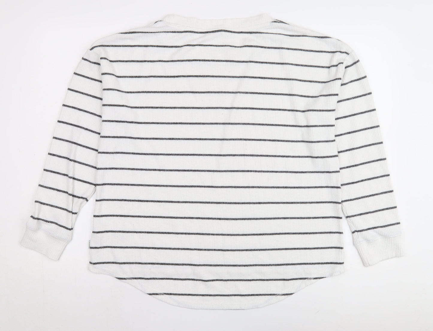 Fat Face Women’s White Striped Long Sleeve T-Shirt