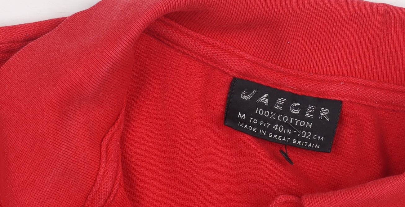 Jaeger Men's Red Polo Shirt M - Stylish & Comfortable