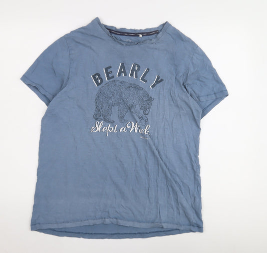 FatFace Men's Blue Graphic T-Shirt Large