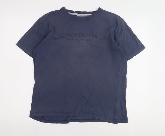 Craghoppers Men's Blue M Crew Neck T-Shirt