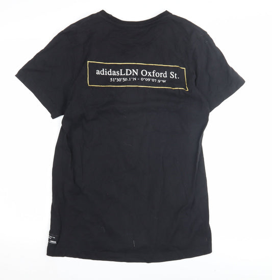 Adidas Men's Black Logo T-Shirt, Medium, Graphic Print