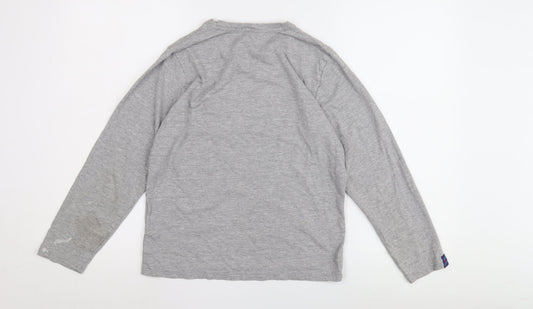 FC Barcelona Boys Grey Long Sleeve T-Shirt, Size 14 Years