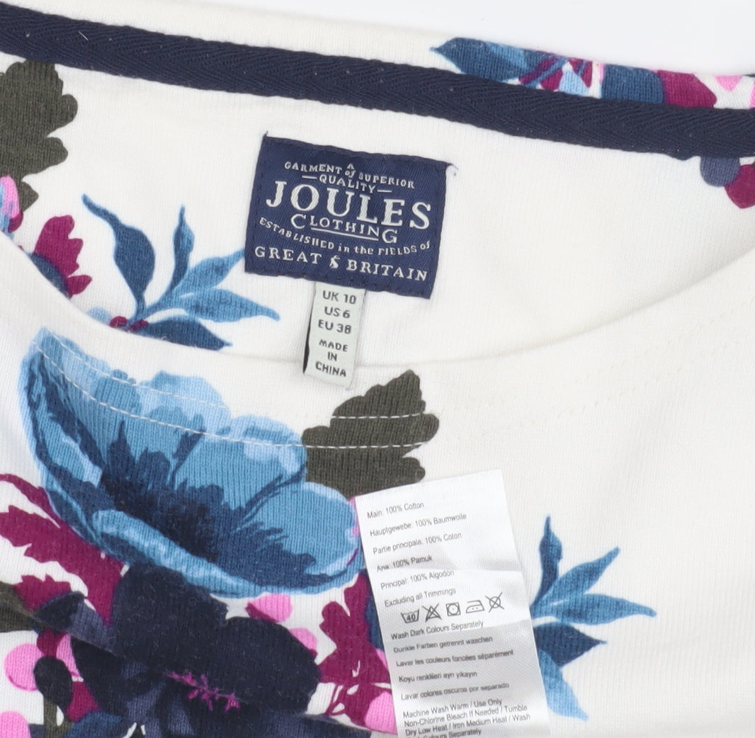 Joules Women's Multicoloured Cotton Floral Blouse Size 10