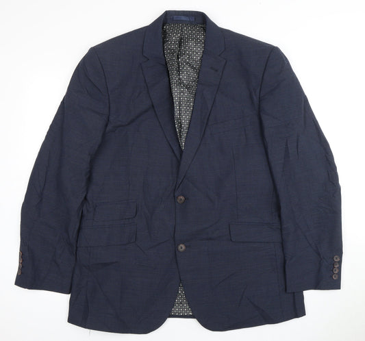 Racing Green Men's Blue Blazer Size 44 Regular Fit