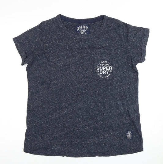 Superdry Unisex Blue T-Shirt - Small, Crew Neck, Casual