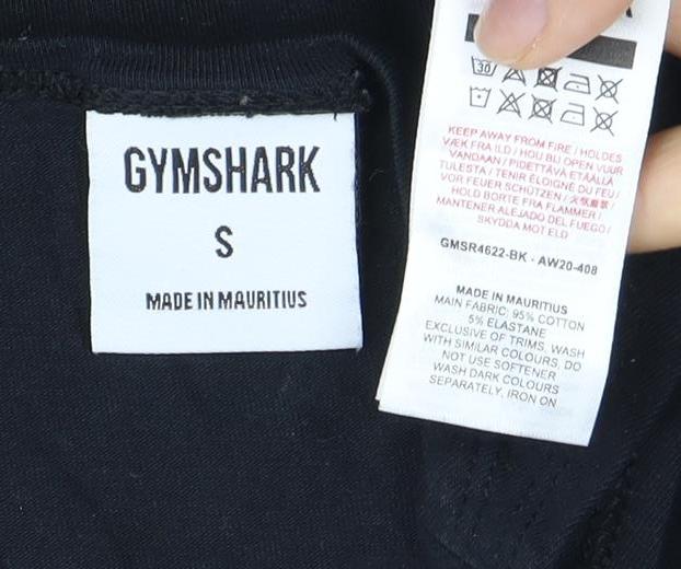 Gymshark Men's Black Sleeveless Athletic Tee, Small