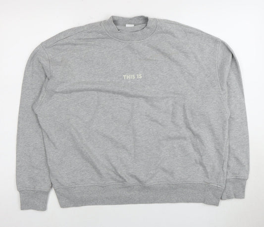 BOSS Men's Grey XL Pullover Sweatshirt