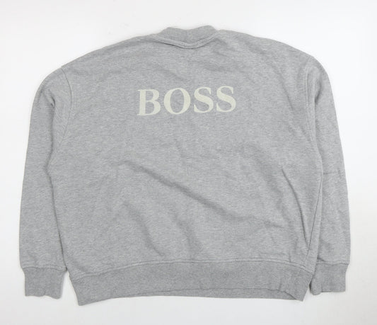BOSS Men's Grey XL Pullover Sweatshirt