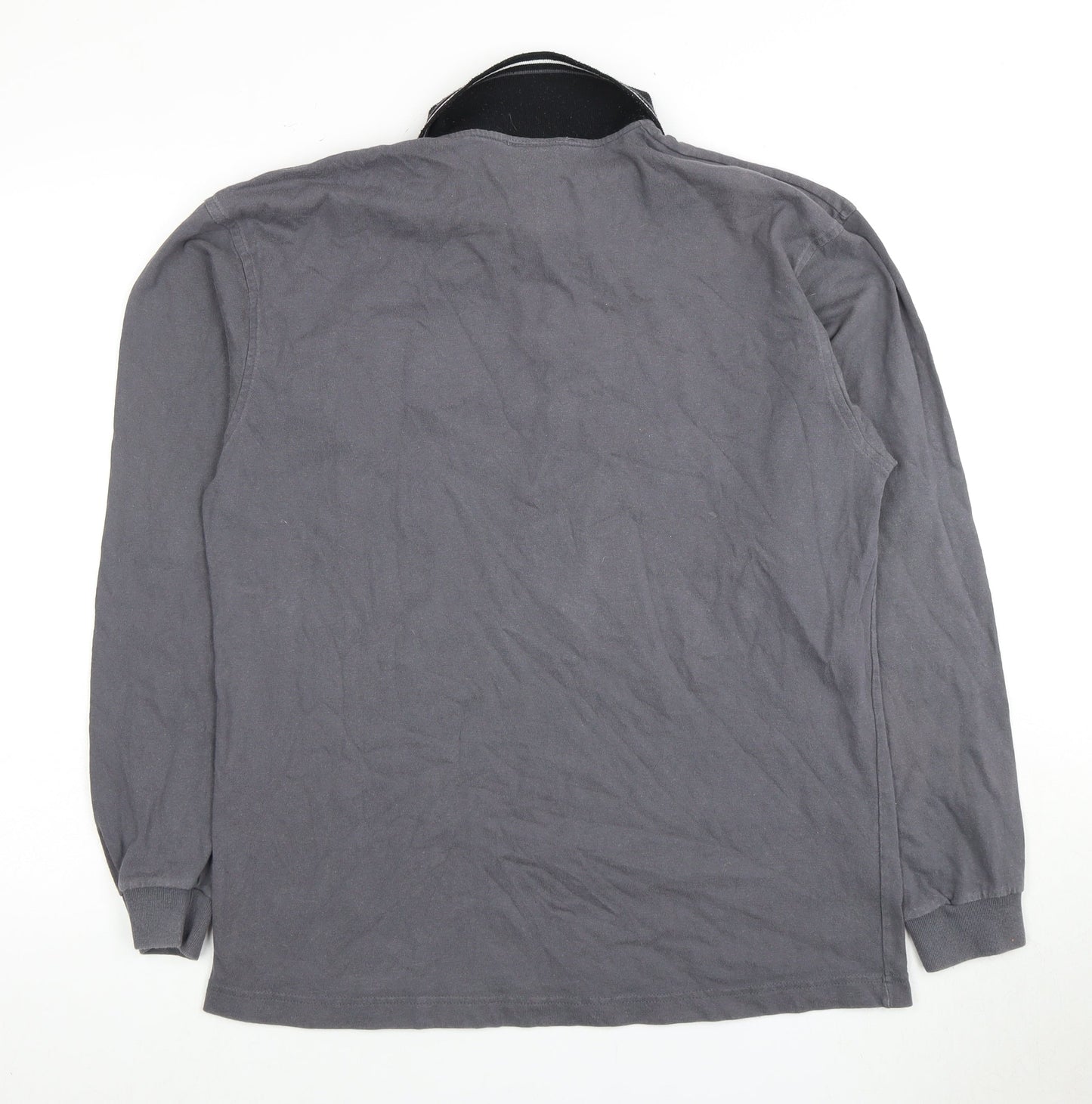 Harley-Davidson Men's Grey Long Sleeve Polo L