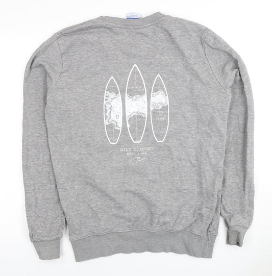 Wild Diamond Men's Grey Pullover Sweatshirt M
