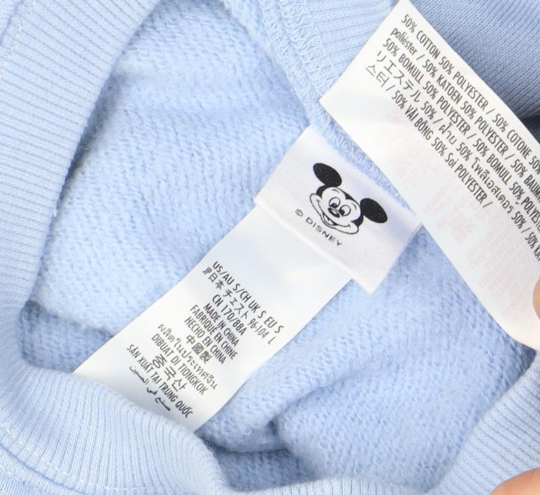 Disney Unisex Adults Blue Mickey Mouse Sweatshirt L
